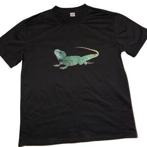 Trend trendy’s Retro Iguana Tropical Lizard Reptile Men Graphic TShirt Black med